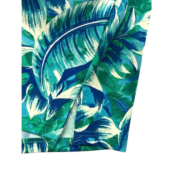 Caribbean Joe Women's Tropical Paradise Print Resort Casual Vacation Dress SZ L - Picture 4 of 8